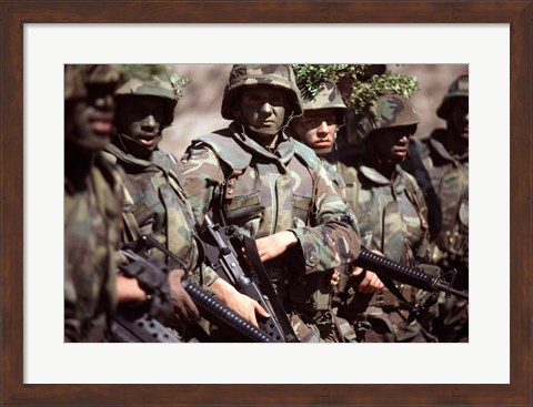 Framed Camouflage U.S. Marines Print