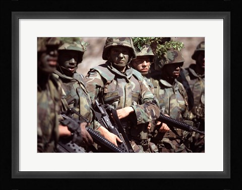 Framed Camouflage U.S. Marines Print