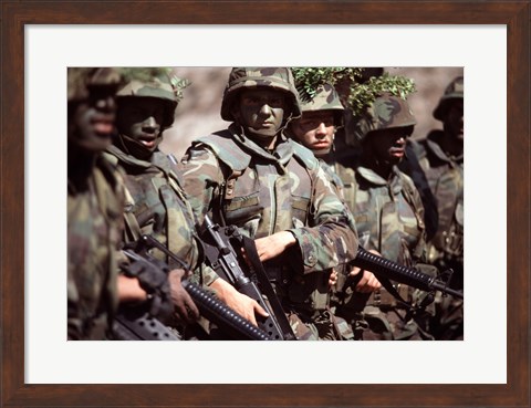 Framed Camouflage U.S. Marines Print
