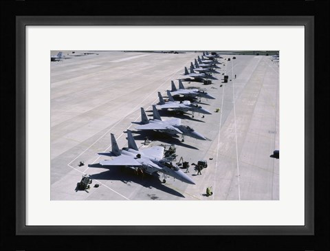 Framed U.S. Air Force F-15 Fighter Jets Print