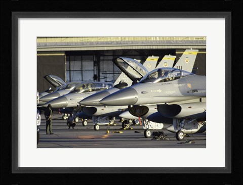 Framed U.S. Air Force F-16 Fighter Jets Hill Air Force Base Utah USA Print