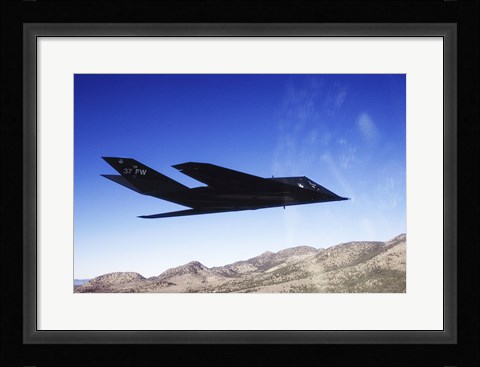 Framed F-117A Stealth Fighter Print