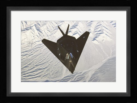 Framed Lockheed F-117 Stealth Fighter Print