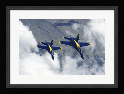 Framed U.S. Navy Blue Angels F-18 Hornets photography Print
