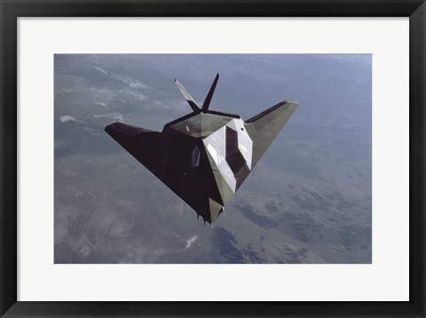 Framed US Air Force F-117 Stealth Figher Print