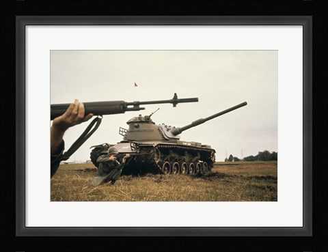 Framed M-14 Rifle M60 Tank Print
