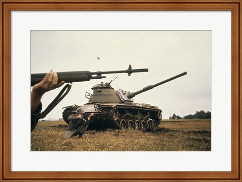 Framed M-14 Rifle M60 Tank Print