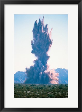 Framed Explosion on land Print