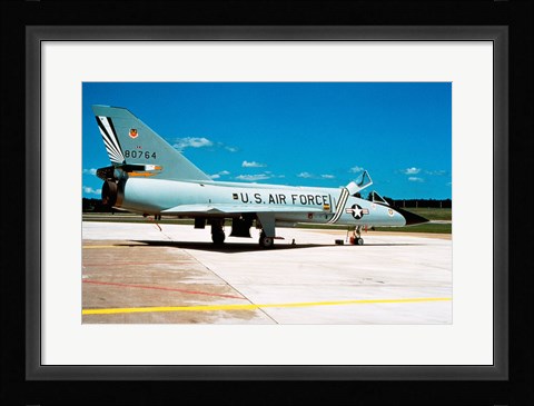Framed Side profile of a US Air Force airplane Print