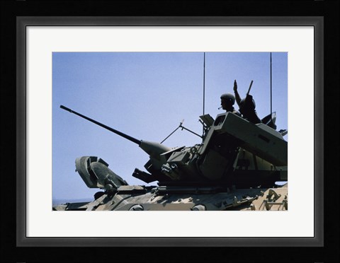 Framed M-242 25MM Cannon on M-2 CFV Print