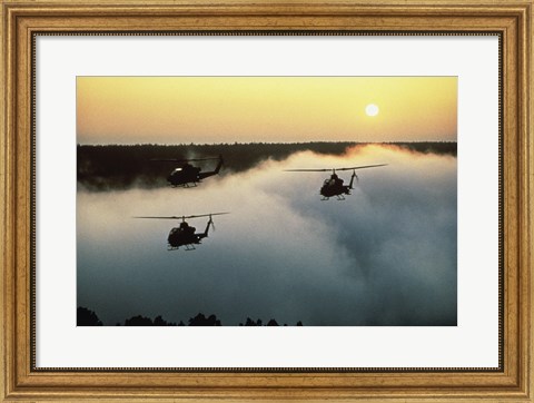 Framed AH-16 (Cobras) Attack Helicopters Print