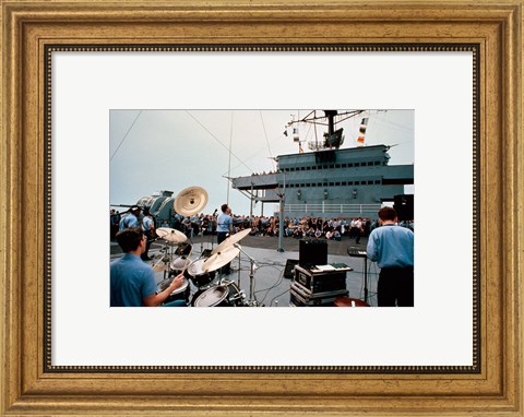 Framed Persian Gulf: A Band Plays For the USS Blue Ridge Print