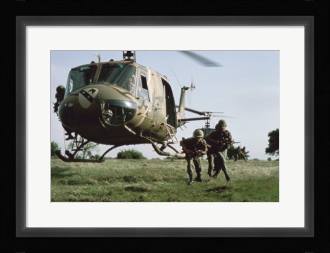 Framed UH-1H HUEY Print