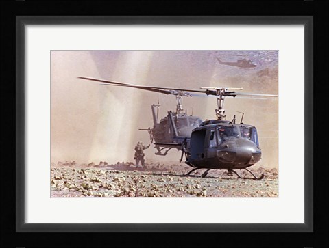 Framed UH-1A Iroquois Helicopters Print