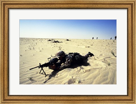 Framed Saudi Arabia: Members of the 1st BN During Desert Shield Print