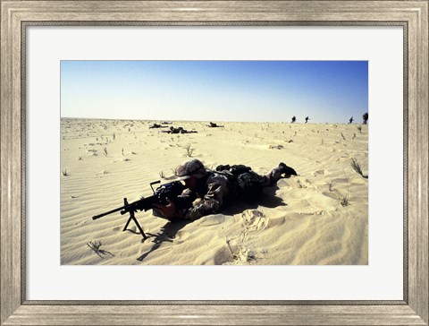 Framed Saudi Arabia: Members of the 1st BN During Desert Shield Print