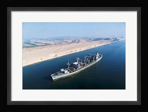 Framed USS Neosho Transits the Suez Canal Print