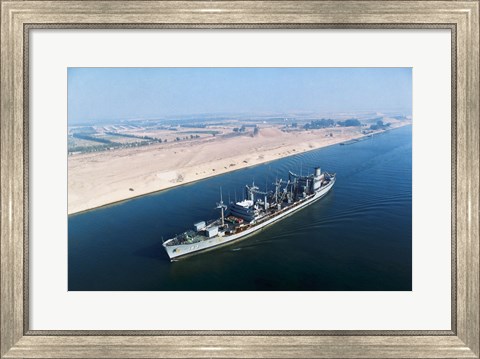 Framed USS Neosho Transits the Suez Canal Print