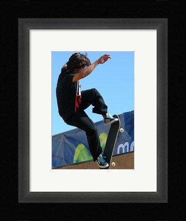 Framed Skateboarder On Blue Print
