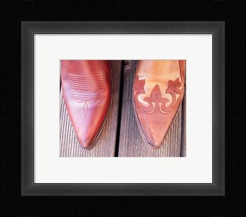 Framed Cowboy Boot Tips Print