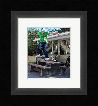 Framed Nose Grind Skateboarding Print