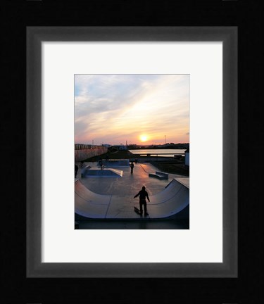 Framed Skate Park, Hove Lagoon, UK Print