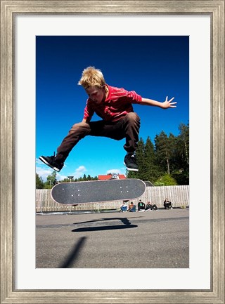 Framed Skateboarder Print