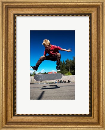 Framed Skateboarder Print
