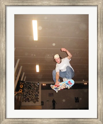 Framed Skateboarding Trick Indy Grab Print