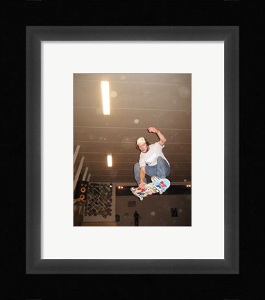 Framed Skateboarding Trick Indy Grab Print