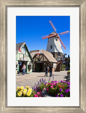 Framed Windmill on Alisal Road, Solvang, Santa Barbara County, Central California, USA Print