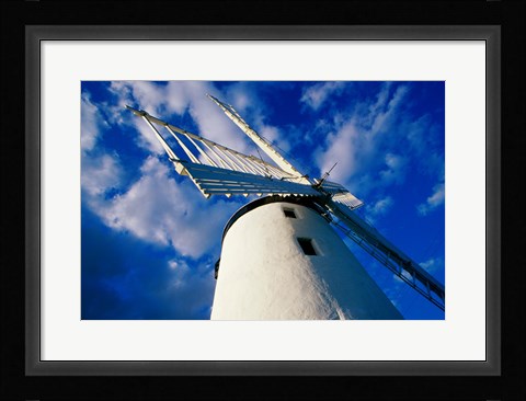 Framed Low angle view of a traditional windmill, Ballycopeland Windmill, Millisle, County Down, Northern Ireland Print