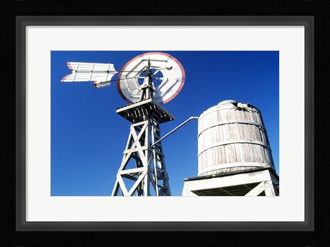 Framed USA, Texas, San Antonio, Tower of the Americas, low angle of old windmill Print