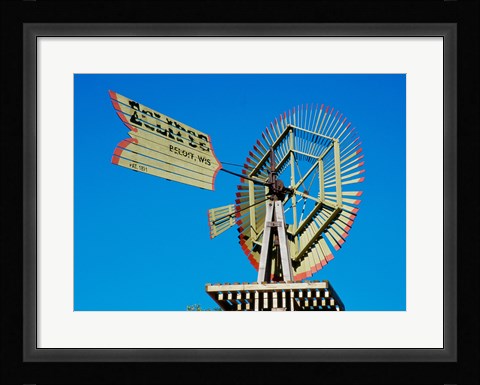 Framed Low angle view of an industrial windmill Print
