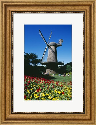 Framed USA, California, San Francisco, Golden Gate Park, windmill Print