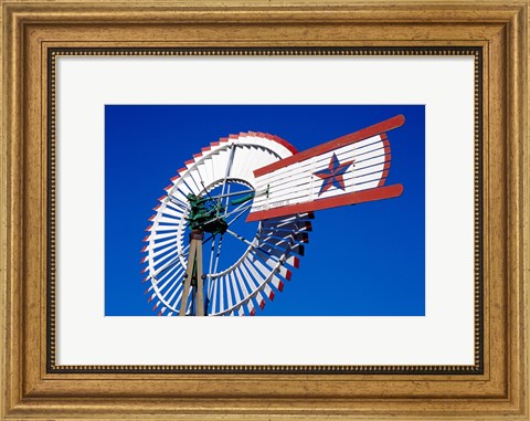 Framed Texas Star Windmill Print