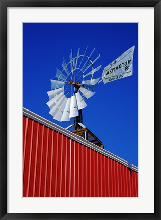 Framed Close angle view of a windmill at American Wind Power Center, Lubbock, Texas, USA Print