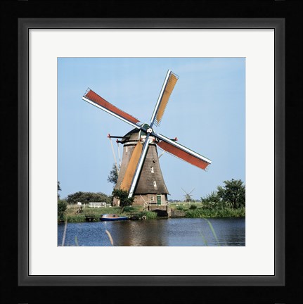 Framed Windmills Kingergisk Netherlands Print