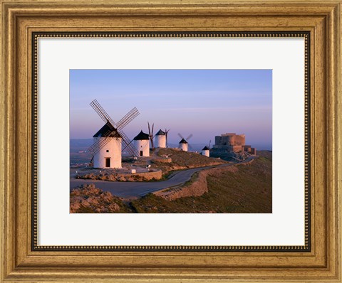 Framed Windmills, La Mancha, Consuegra, Castilla-La Mancha, Spain Print