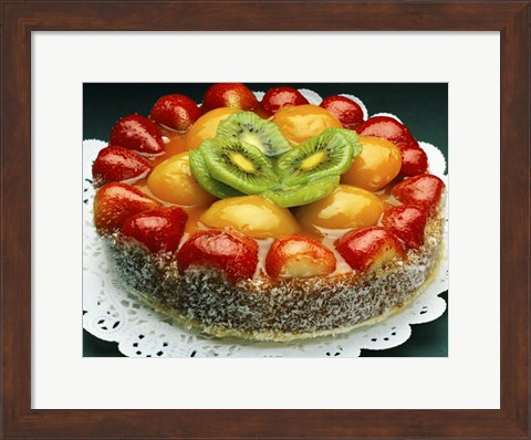 Framed Close-up of a cheesecake Print