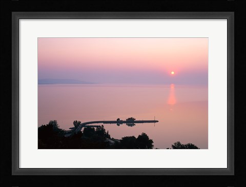 Framed Sunrise view from Tihany, Tihany, Lake Balaton, Hungary Print