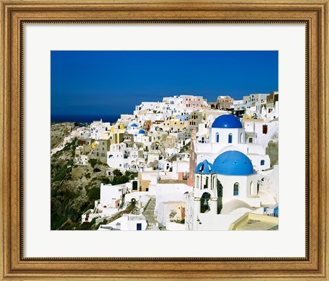 Framed Santorini, Oia, Cyclades Islands, Greece Print