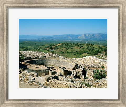 Framed Royal Tombs Grave Circle, Mycenae, Greece Print