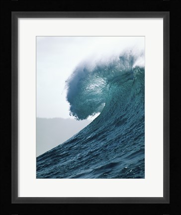 Framed Close-up of an ocean wave, Waimea Bay, Oahu, Hawaii, USA Print