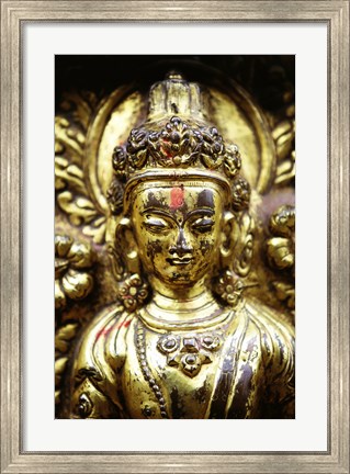 Framed Close-up of a statue, Kathmandu, Nepal Print
