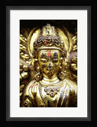 Framed Close-up of a statue, Kathmandu, Nepal Print