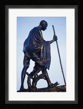 Framed Statue of Mahatma Gandhi, Chennai, Tamil Nadu, India Print