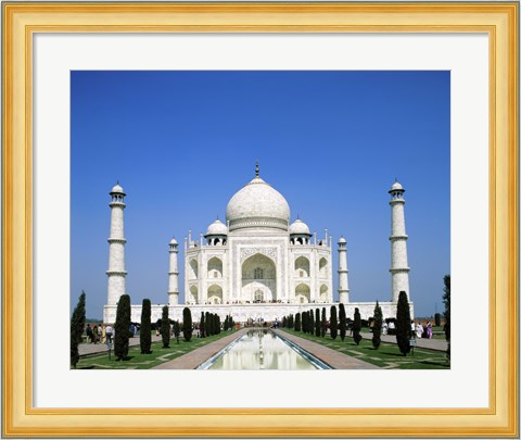 Framed Facade of the Taj Mahal, Agra, Uttar Pradesh, India Print