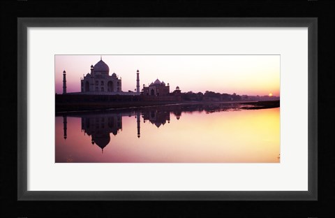 Framed Silhouette of the Taj Mahal, Agra, Uttar Pradesh, India Print