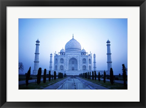 Framed Facade of the Taj Mahal, India Print